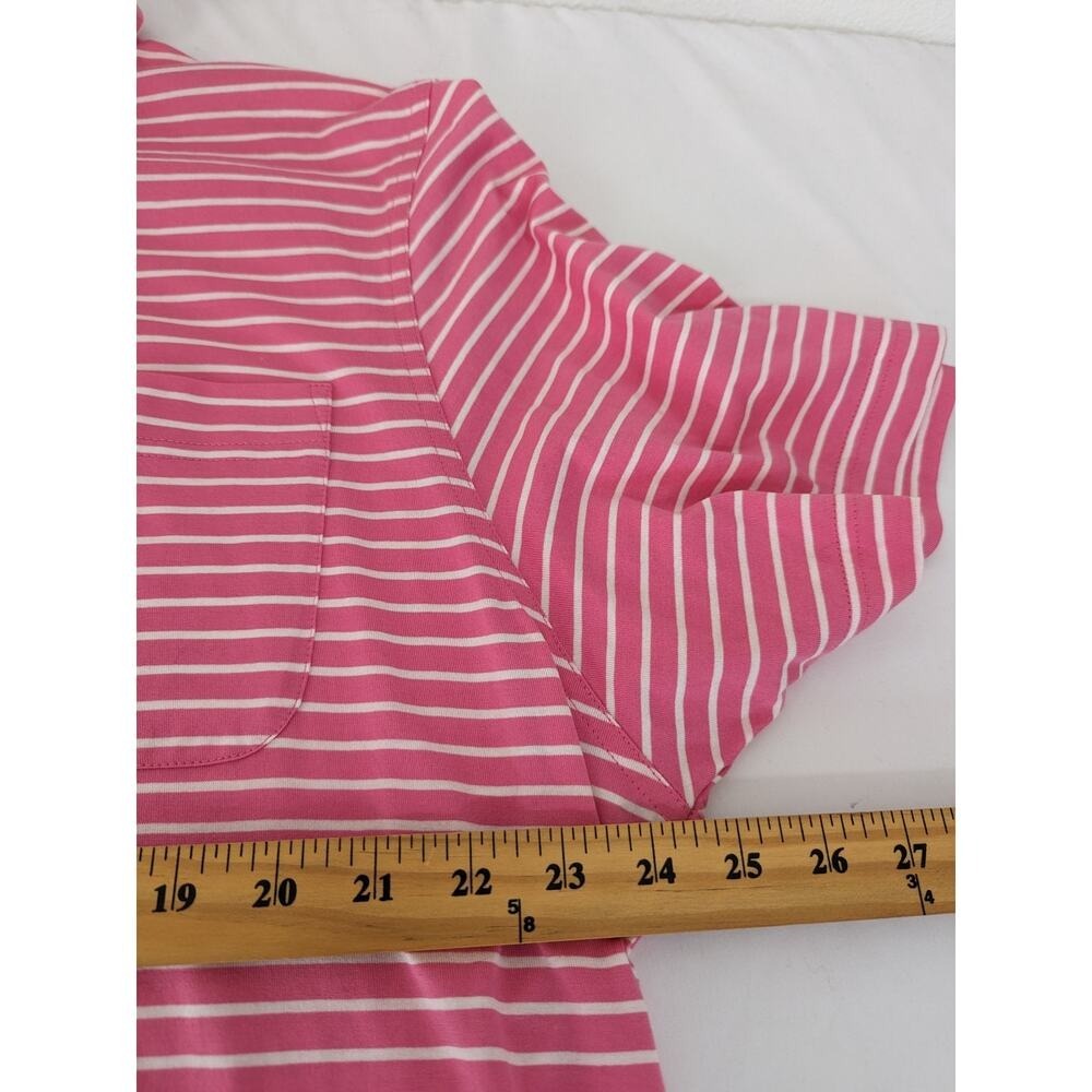 J. McLaughlin Mens Callahan Pima Cotton Polo Size‎ XL Pink White Chest Pocket - Picture 6 of 7